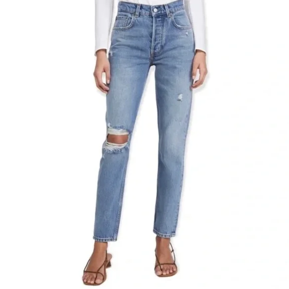 Free People Boyish Jeans The Billy High Rise Skinny In Great Dictator 27 - Picture 1 of 8